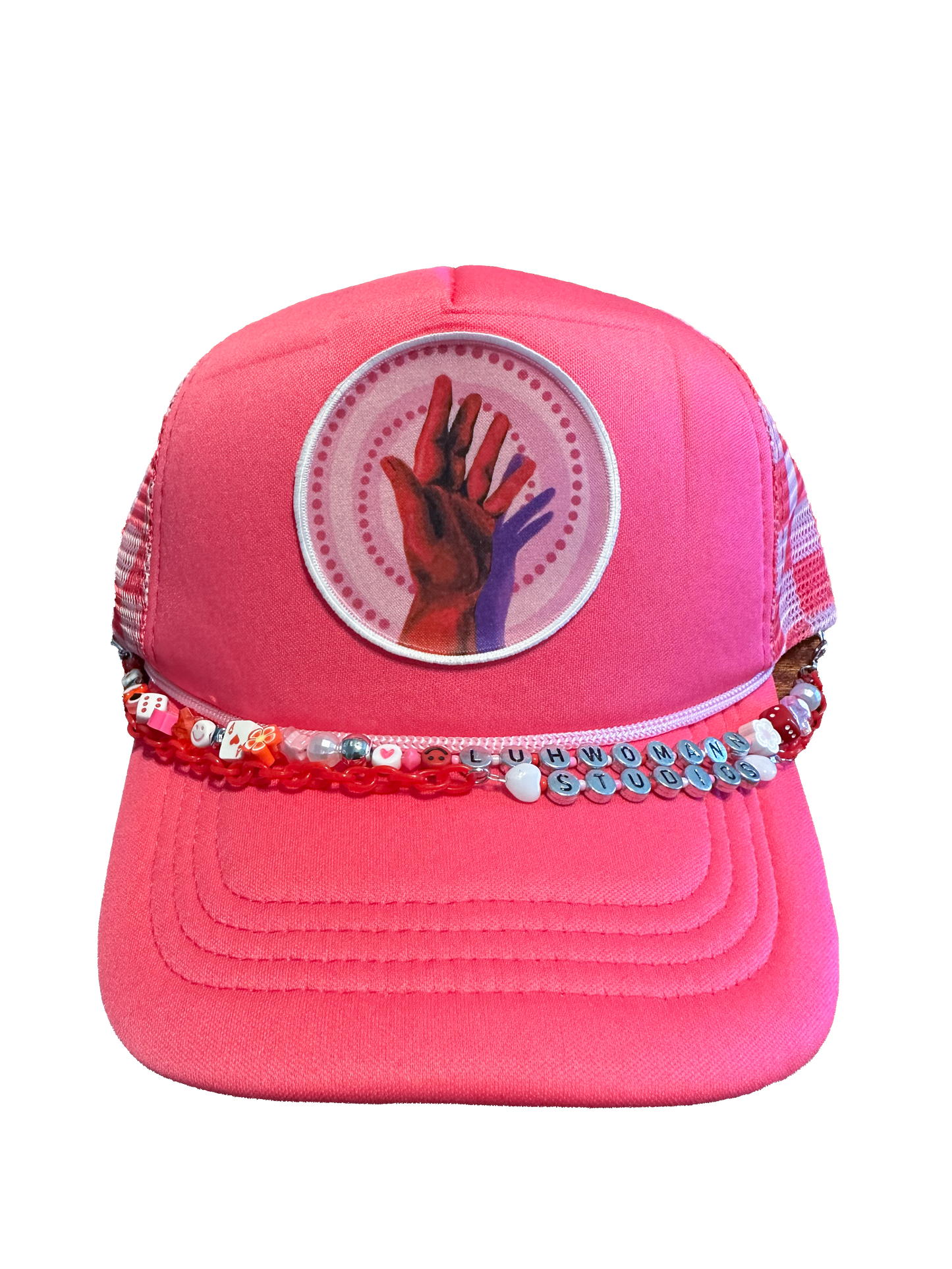 Hot Pink Check Trucker