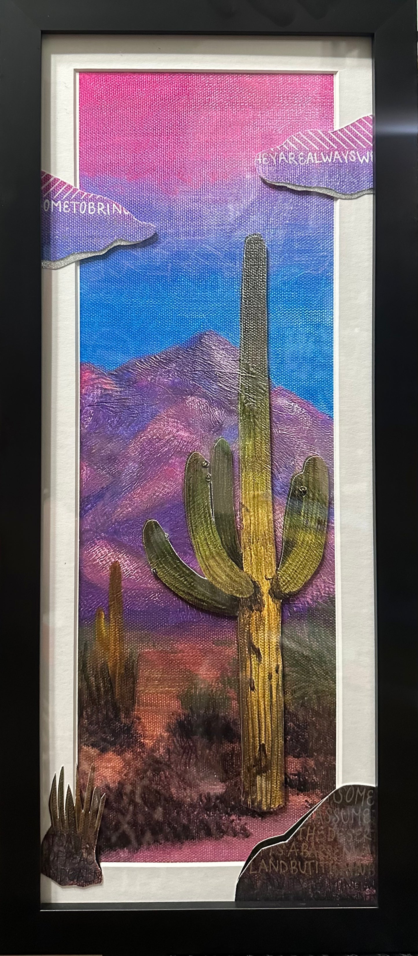 “Cotton Candy Revelation” Hand Embellished Print 8” x 20”