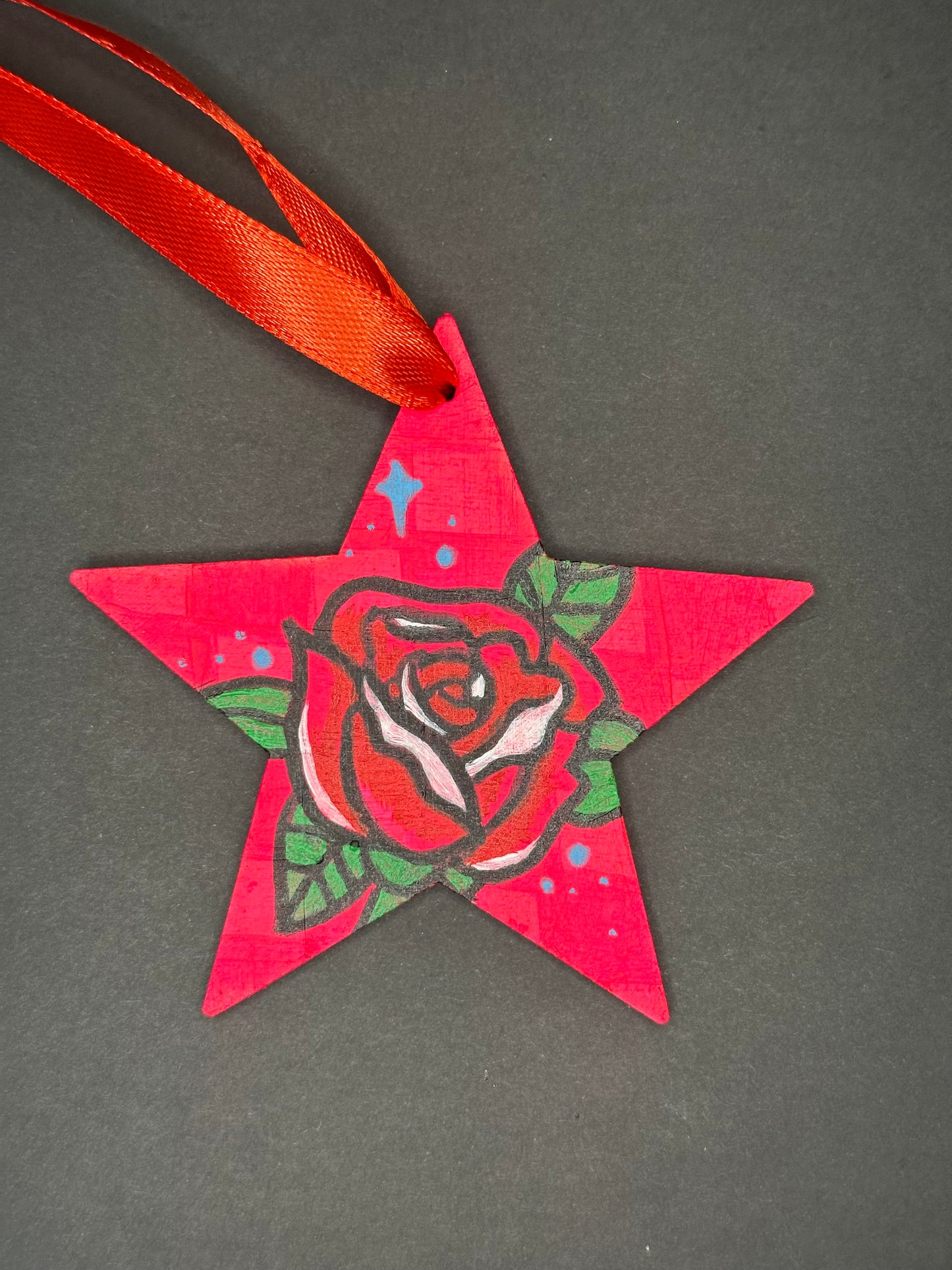 Rose Tattoo Star Ornament