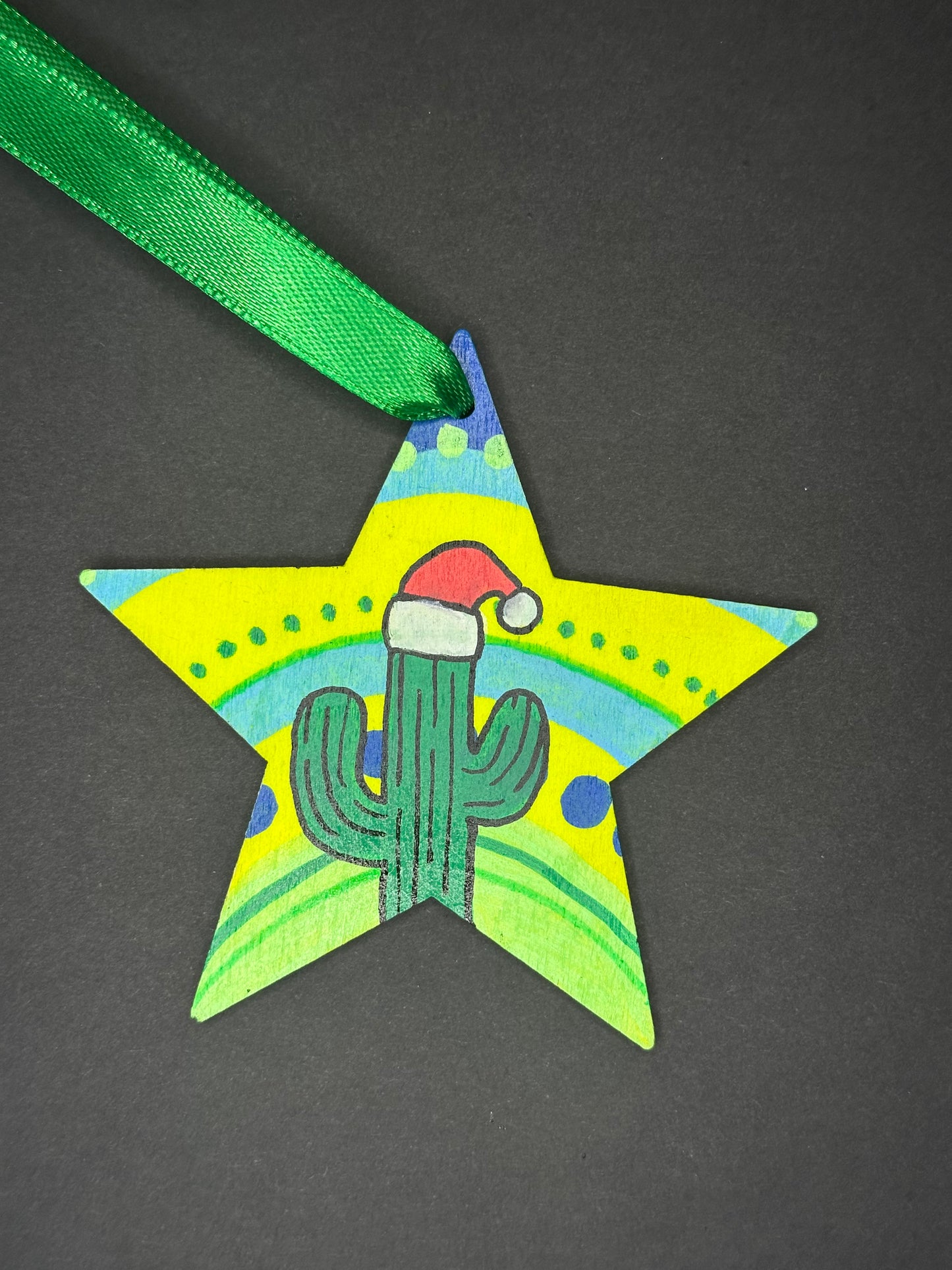 Blue Saguaro Star Ornament