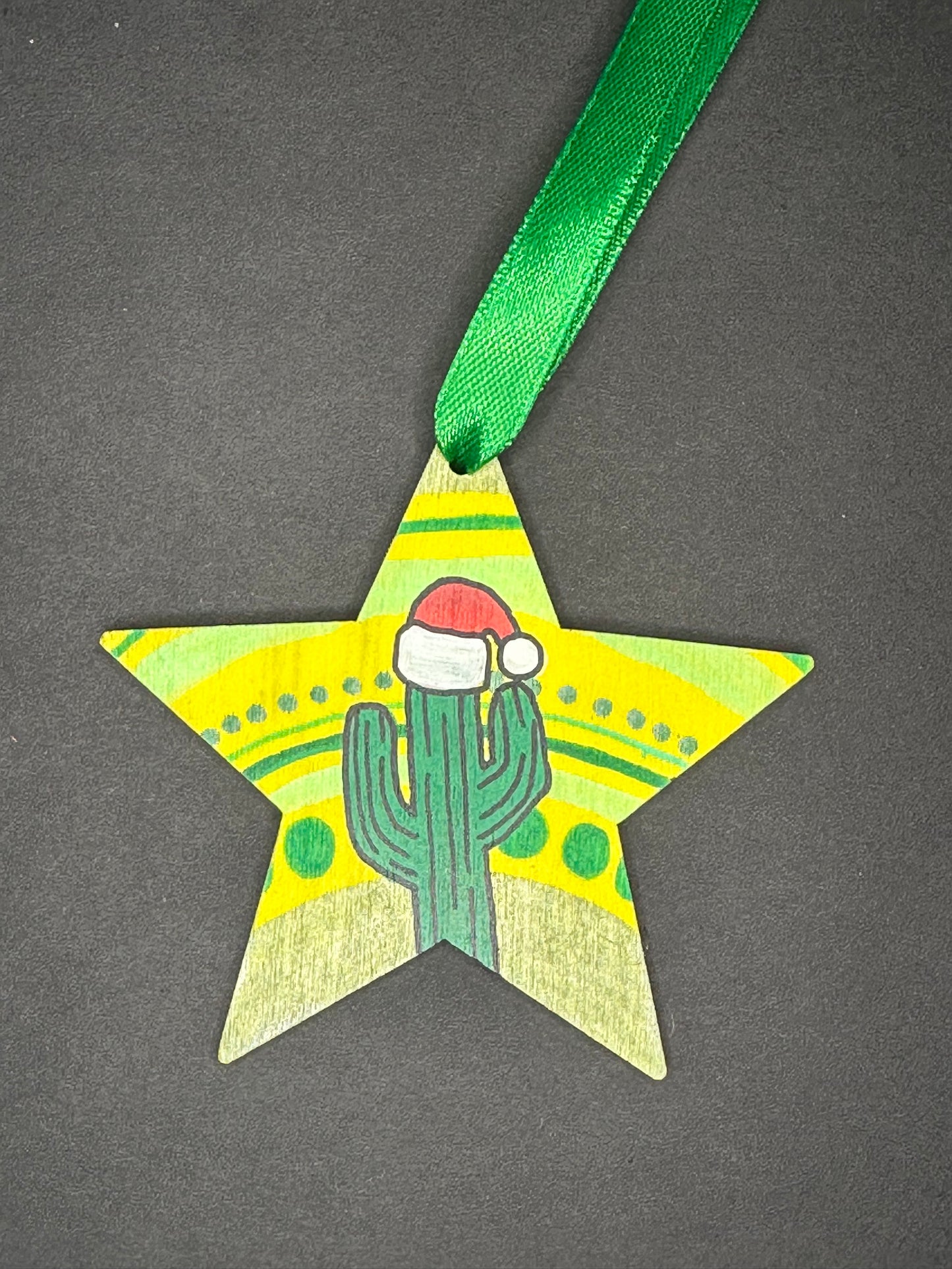 Green Saguaro Star Ornament