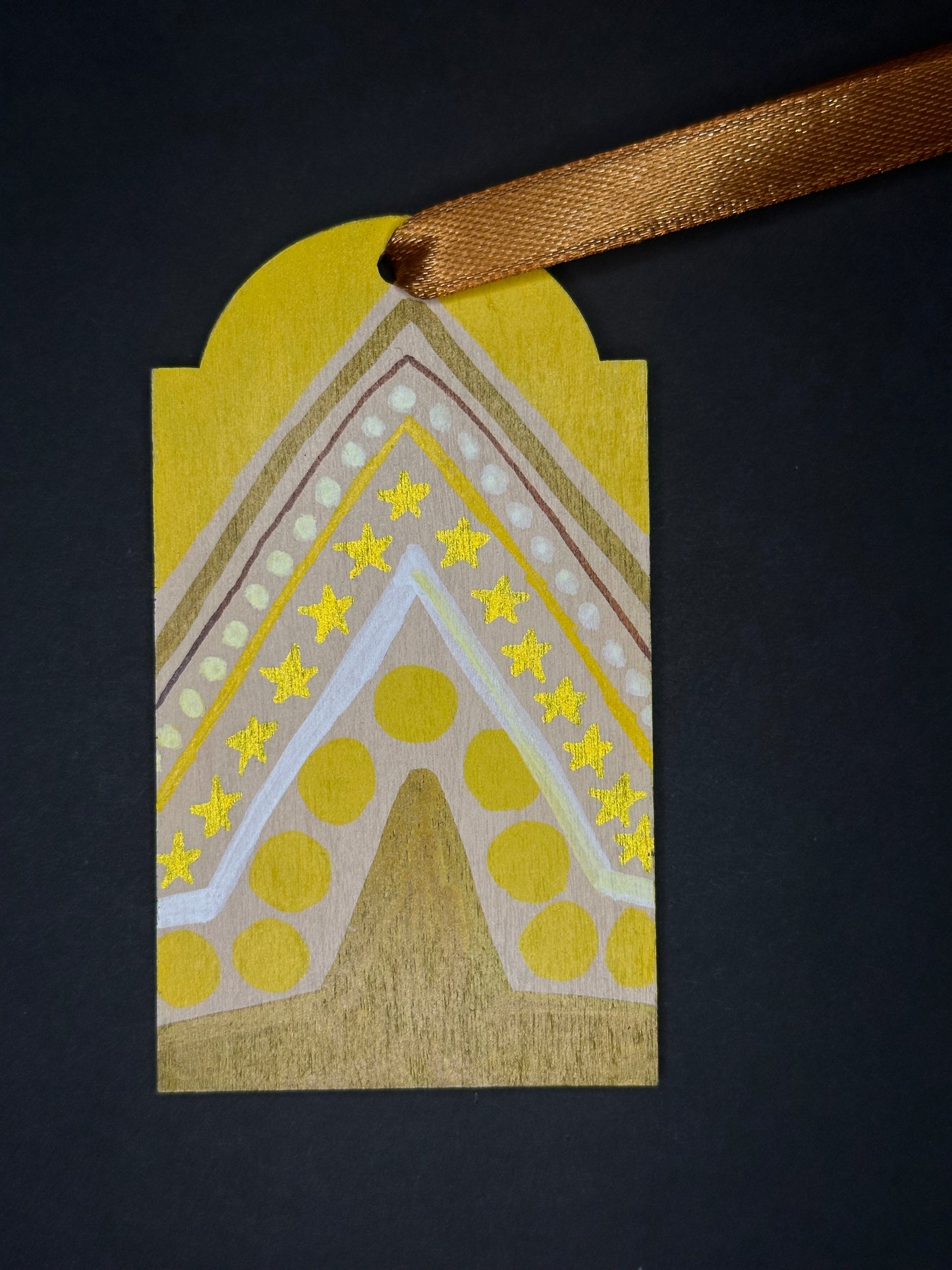 Gold Star Gift Tag Ornament