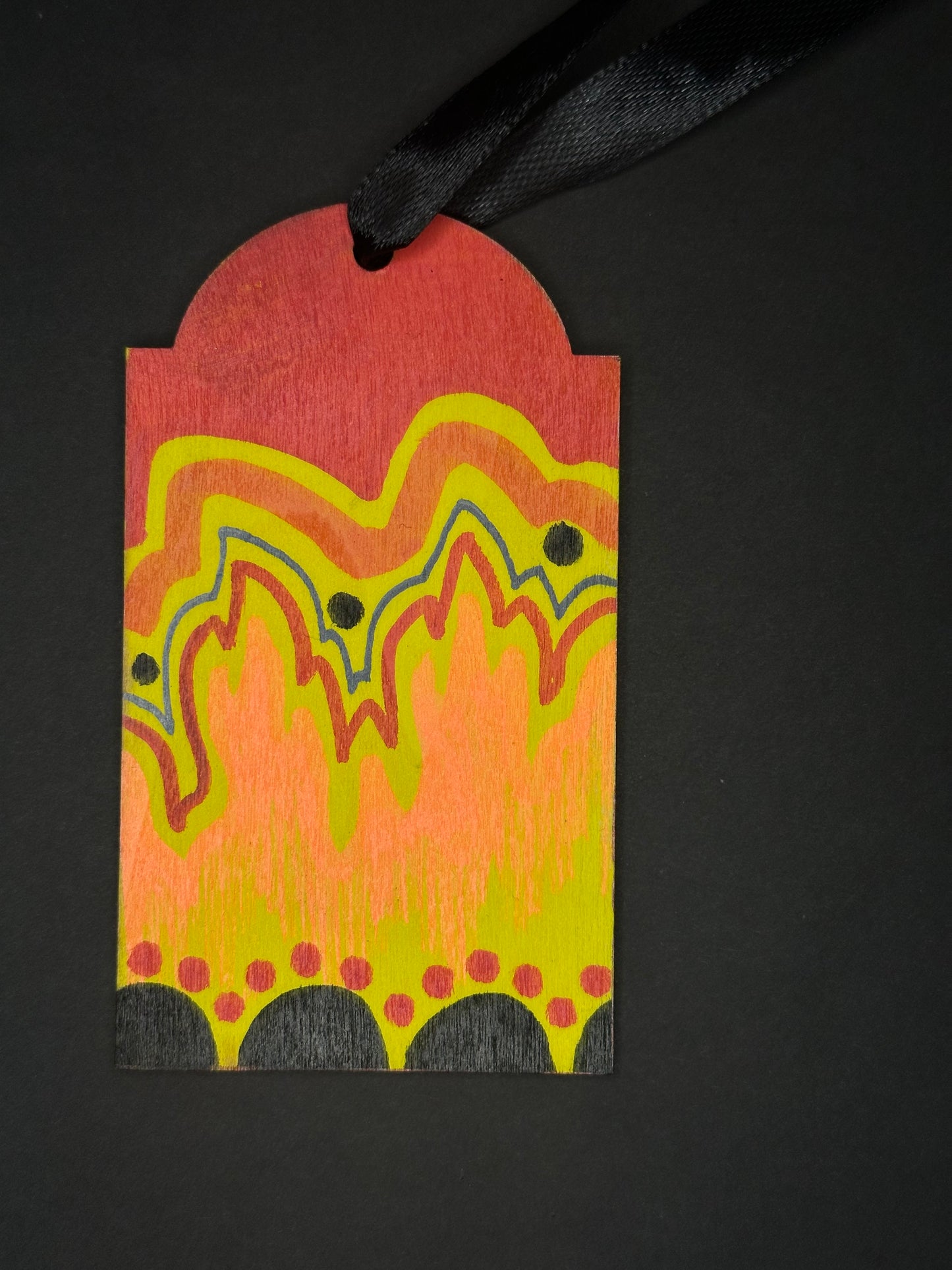 Orange Flame Gift Tag Ornament
