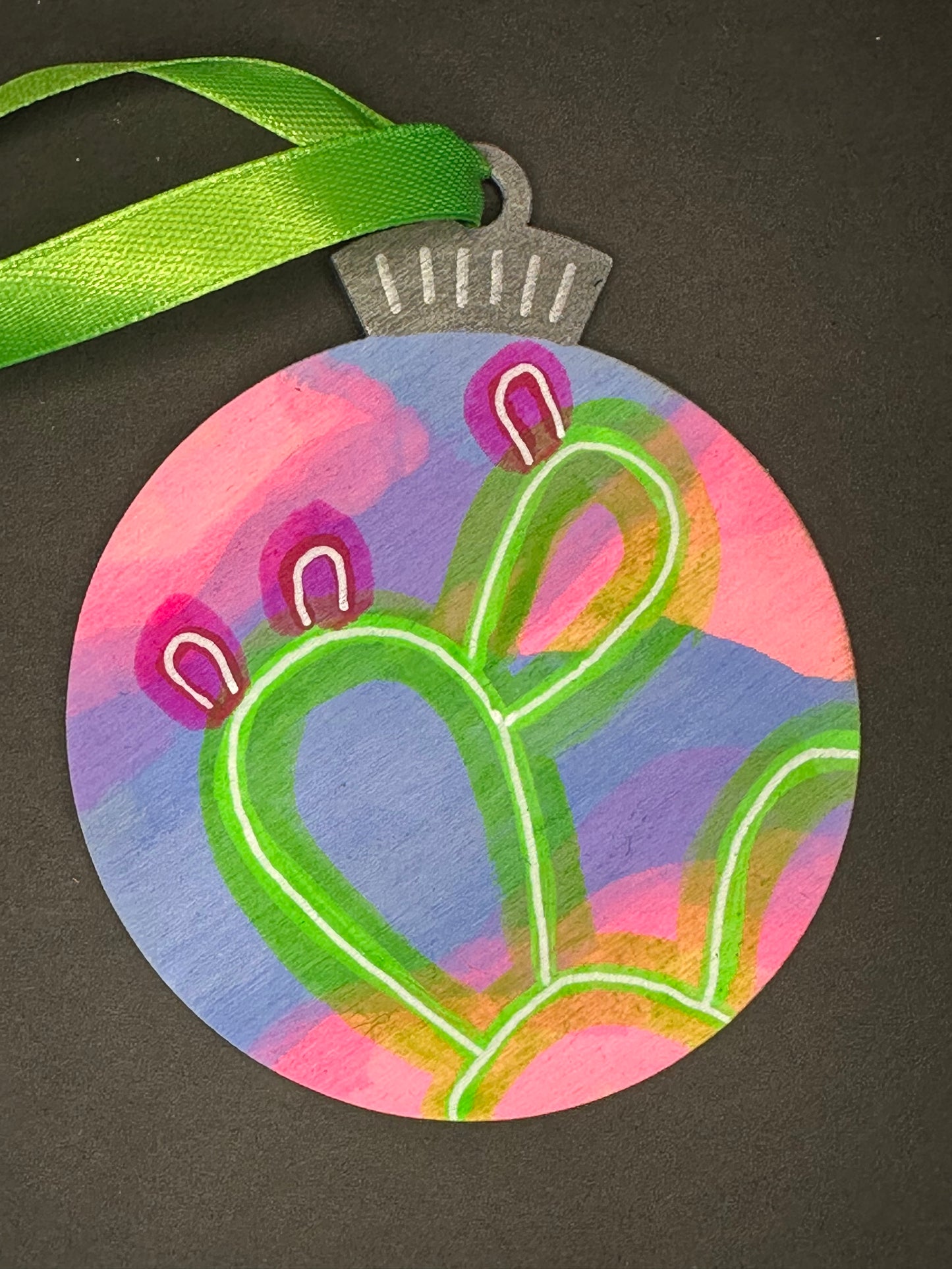 Neon Prickly Pear Ornament