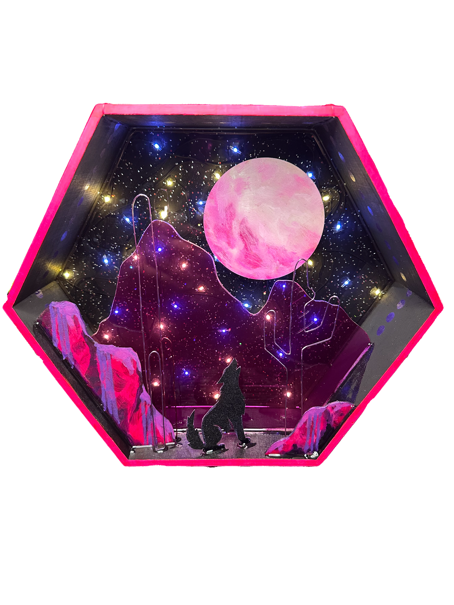 “Howl” Illuminated Shadowbox