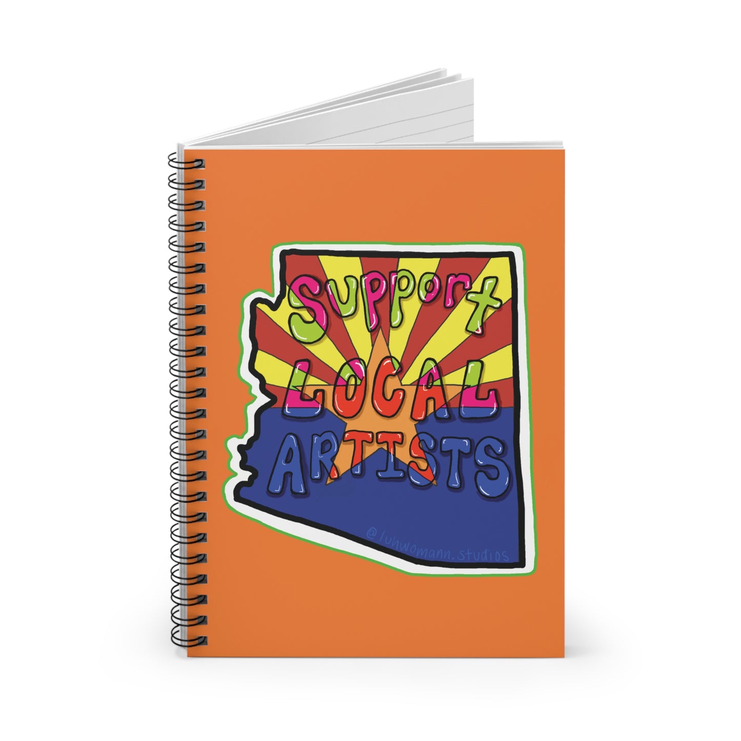 Support Local Artists Notebook - Orange