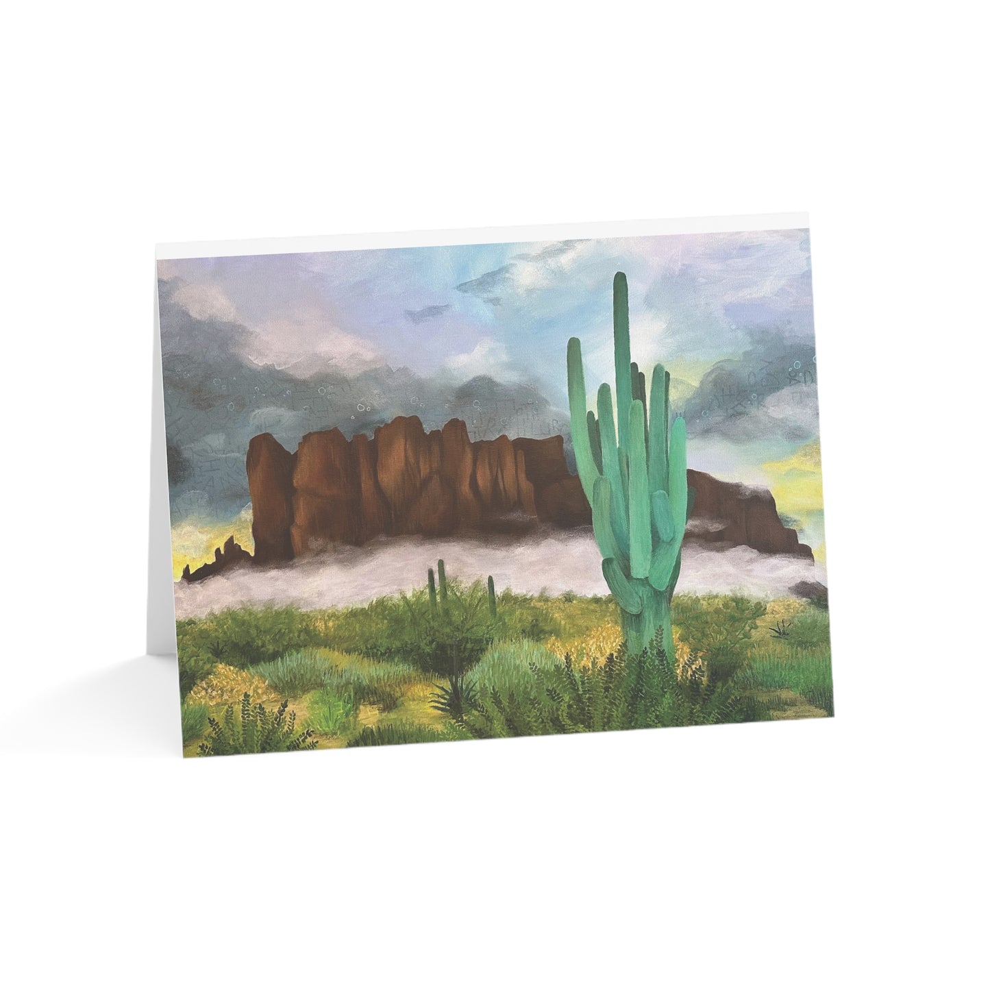 “Sunrise Storm Over the Superstitions” Greeting Cards (1, 10, 30, and 50pcs)