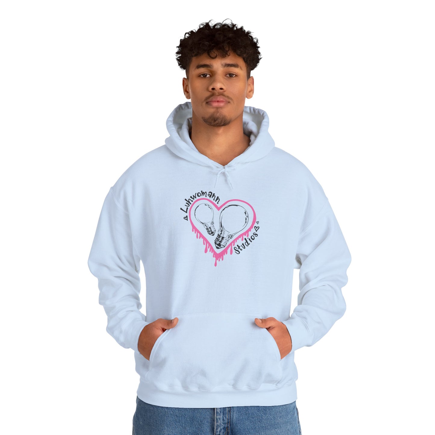 Black and Pink Drip Hoodie