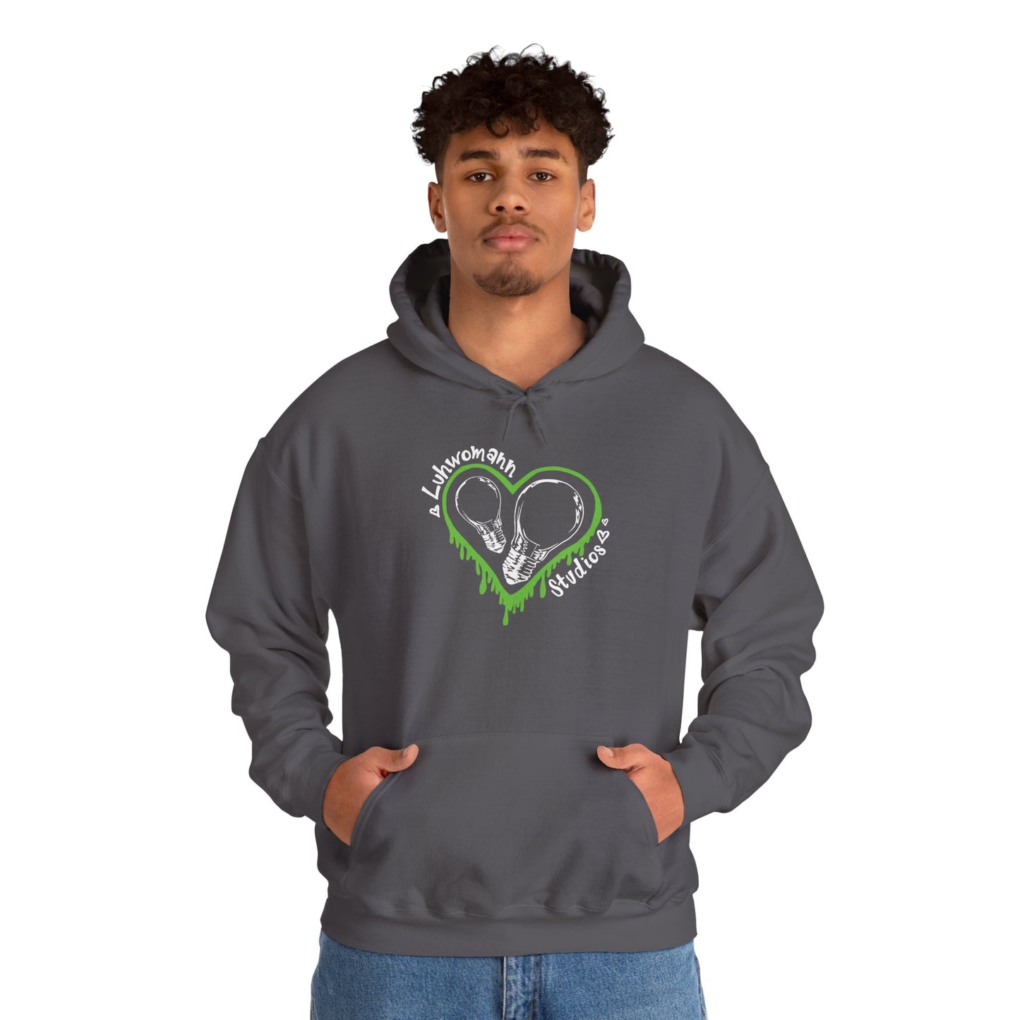 Green and White Drip Hoodie