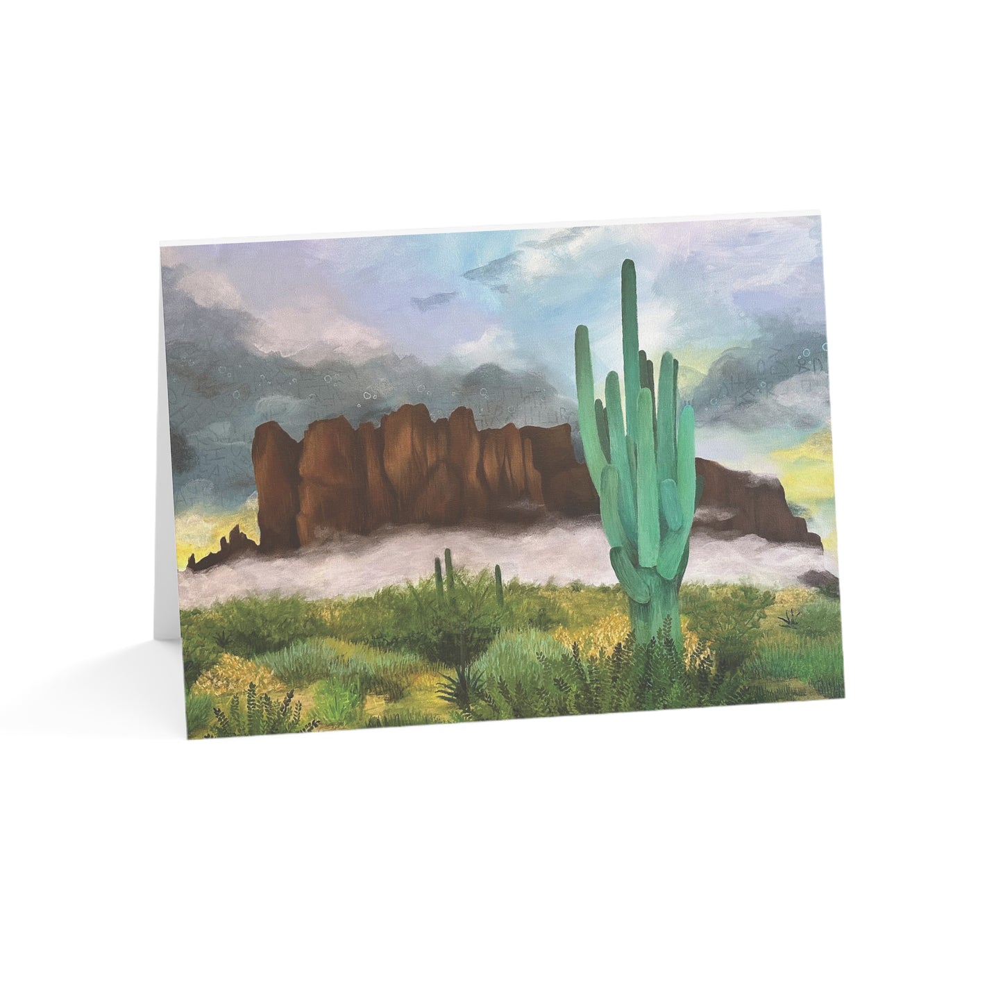 “Sunrise Storm Over the Superstitions” Greeting Cards (1, 10, 30, and 50pcs)