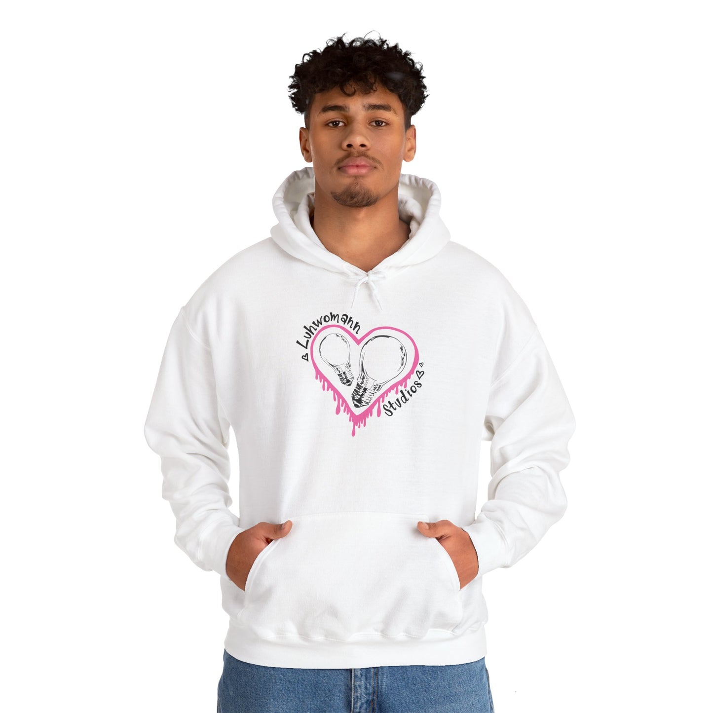 Black and Pink Drip Hoodie