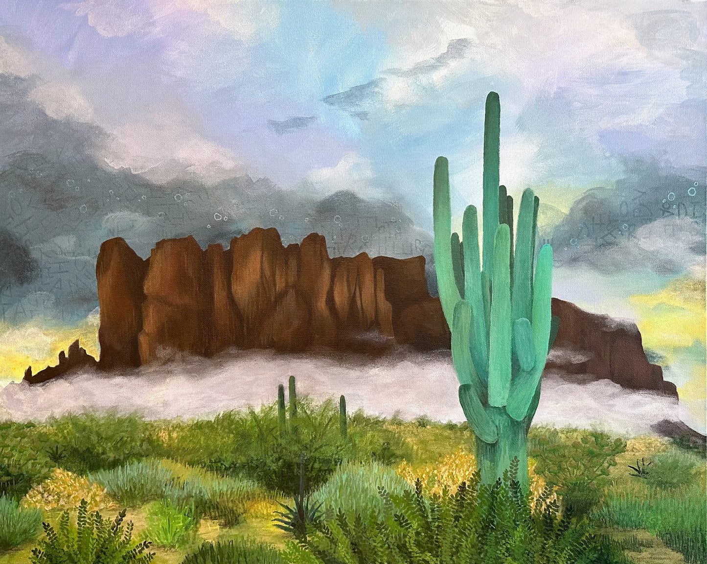 Sunrise Storm Over the Superstitions (Limited Edition Mini Print)