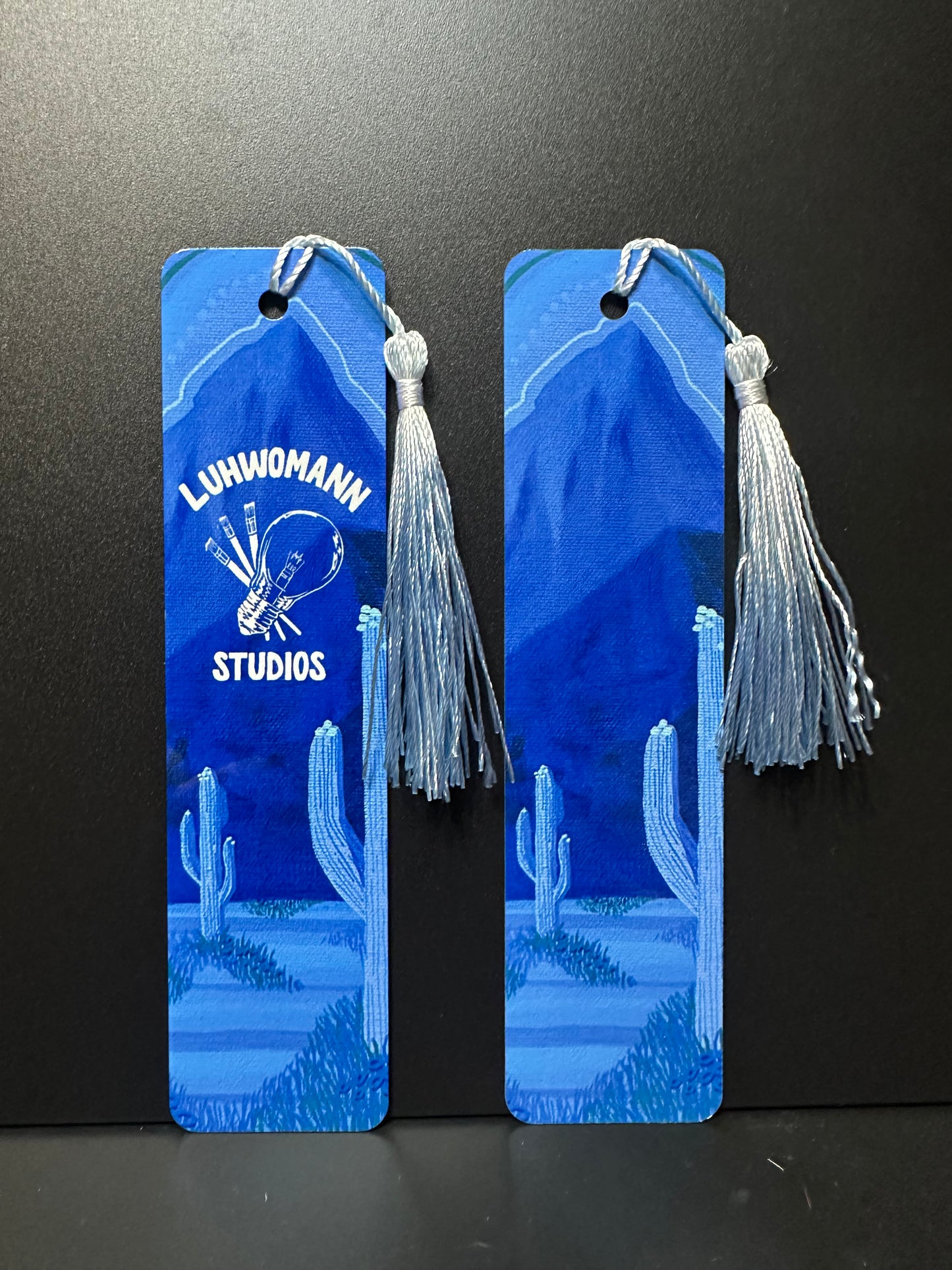Marcapáginas de letra grande "Sueños azules"