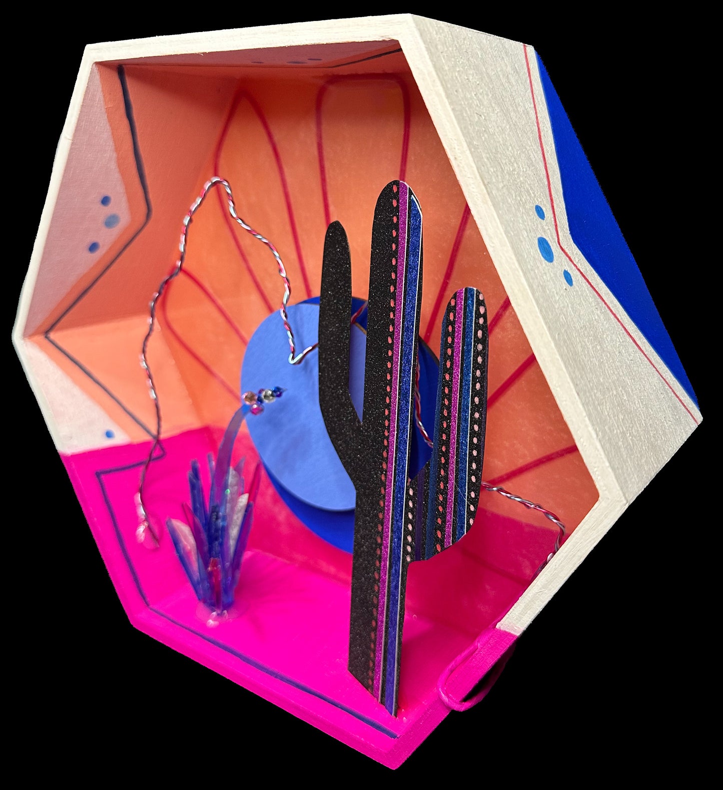 “Blooming Desert” Illuminated Shadowbox