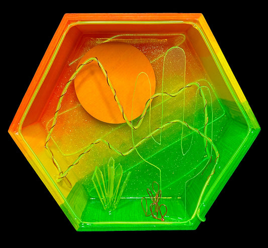 “Citrus Burst” Illuminated Shadowbox