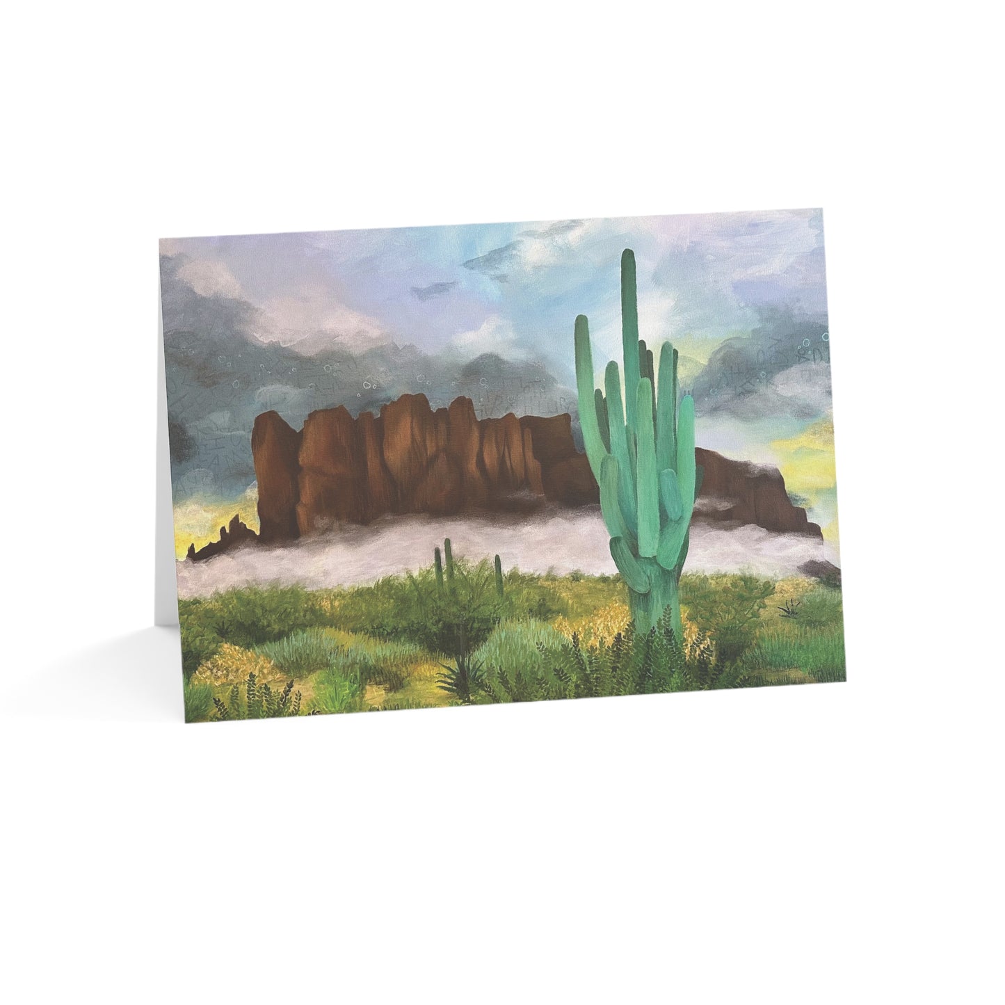 “Sunrise Storm Over the Superstitions” Greeting Cards (1, 10, 30, and 50pcs)