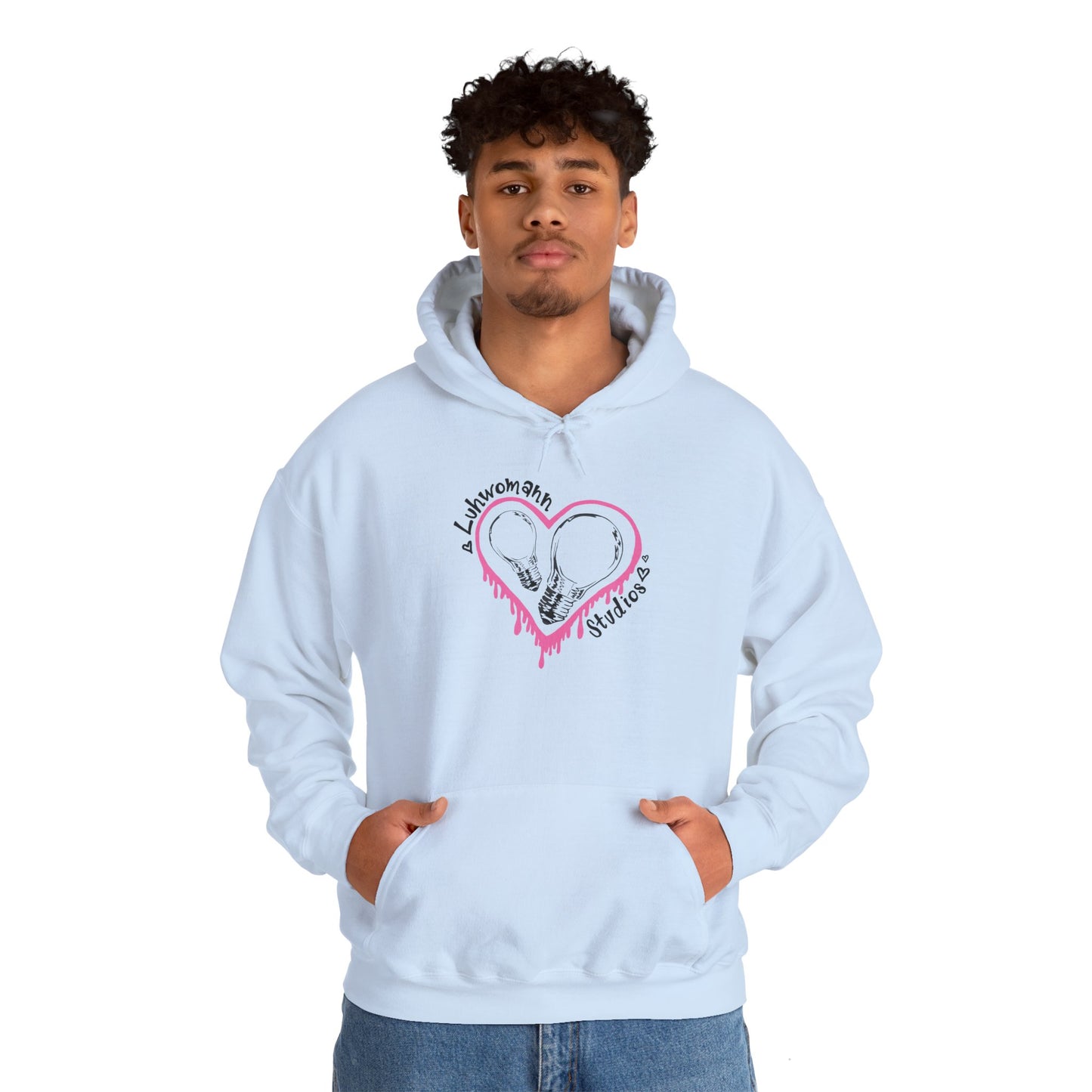 Black and Pink Drip Hoodie