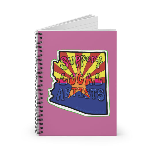 Support Local Artists Notebook - Pink