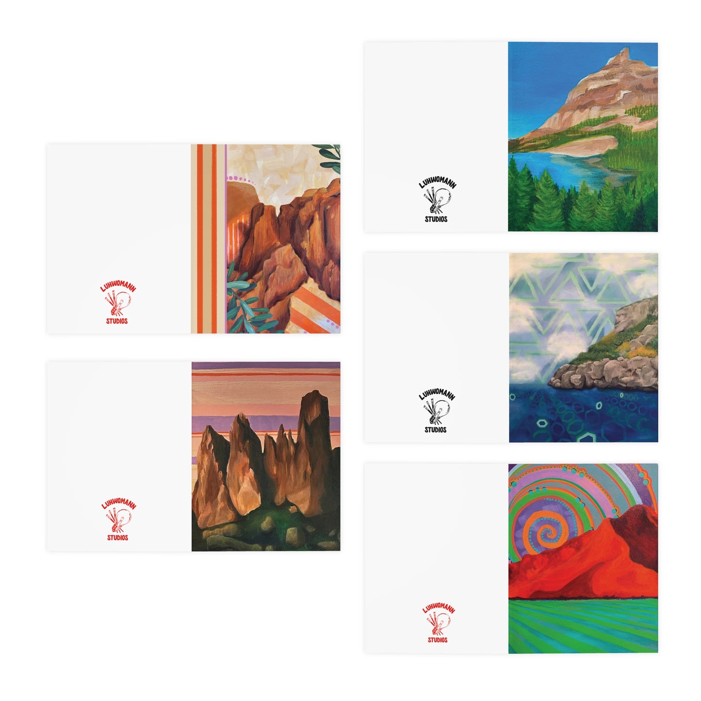 Mountains Multi-Design Greeting Cards (5-Pack)