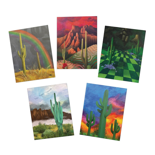 Saguaros Greeting Cards (5-Pack)