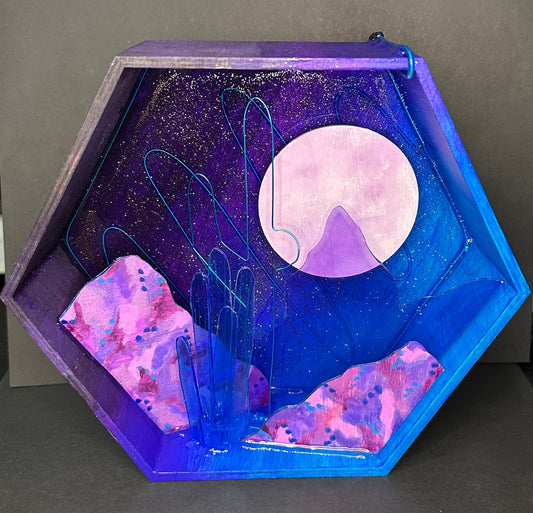 “Cool Desert” Illuminated Shadowbox