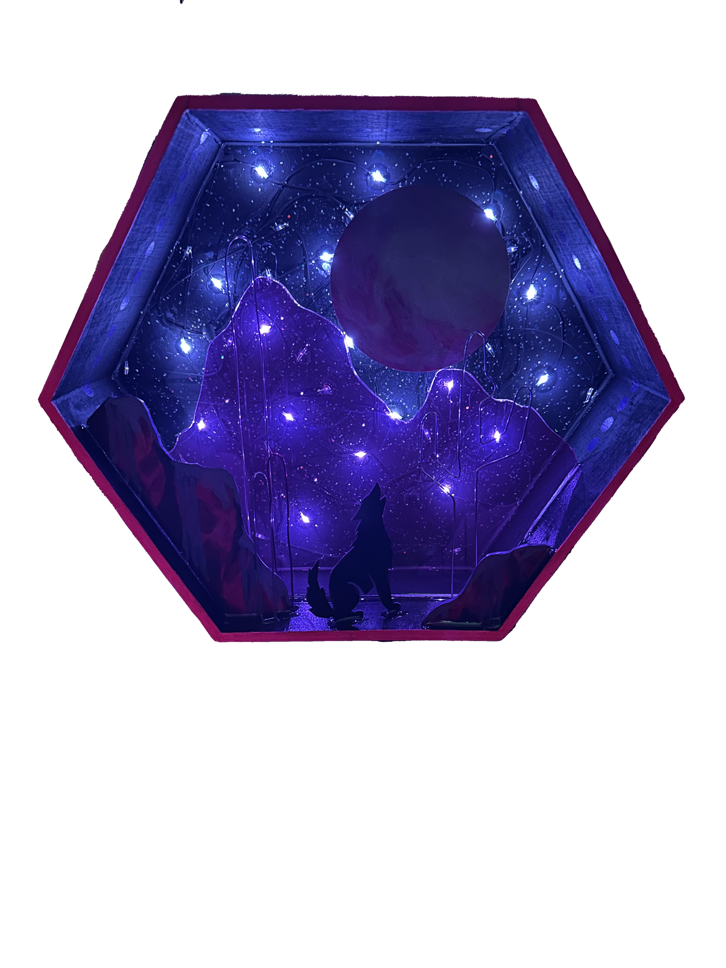 “Howl” Illuminated Shadowbox