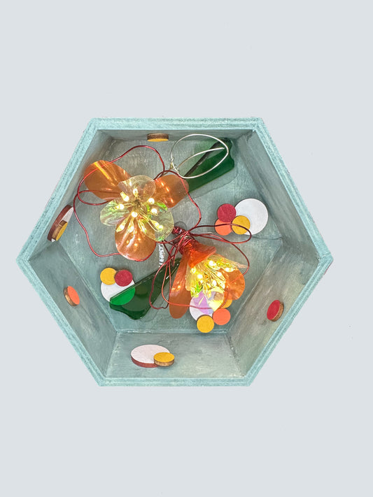 Caja de luz de flores delicadas