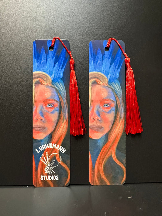 Marcapáginas de letra grande "Fire Queen"