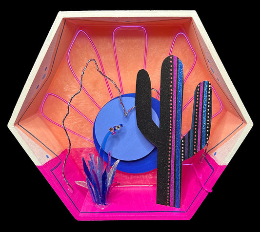 “Blooming Desert” Illuminated Shadowbox