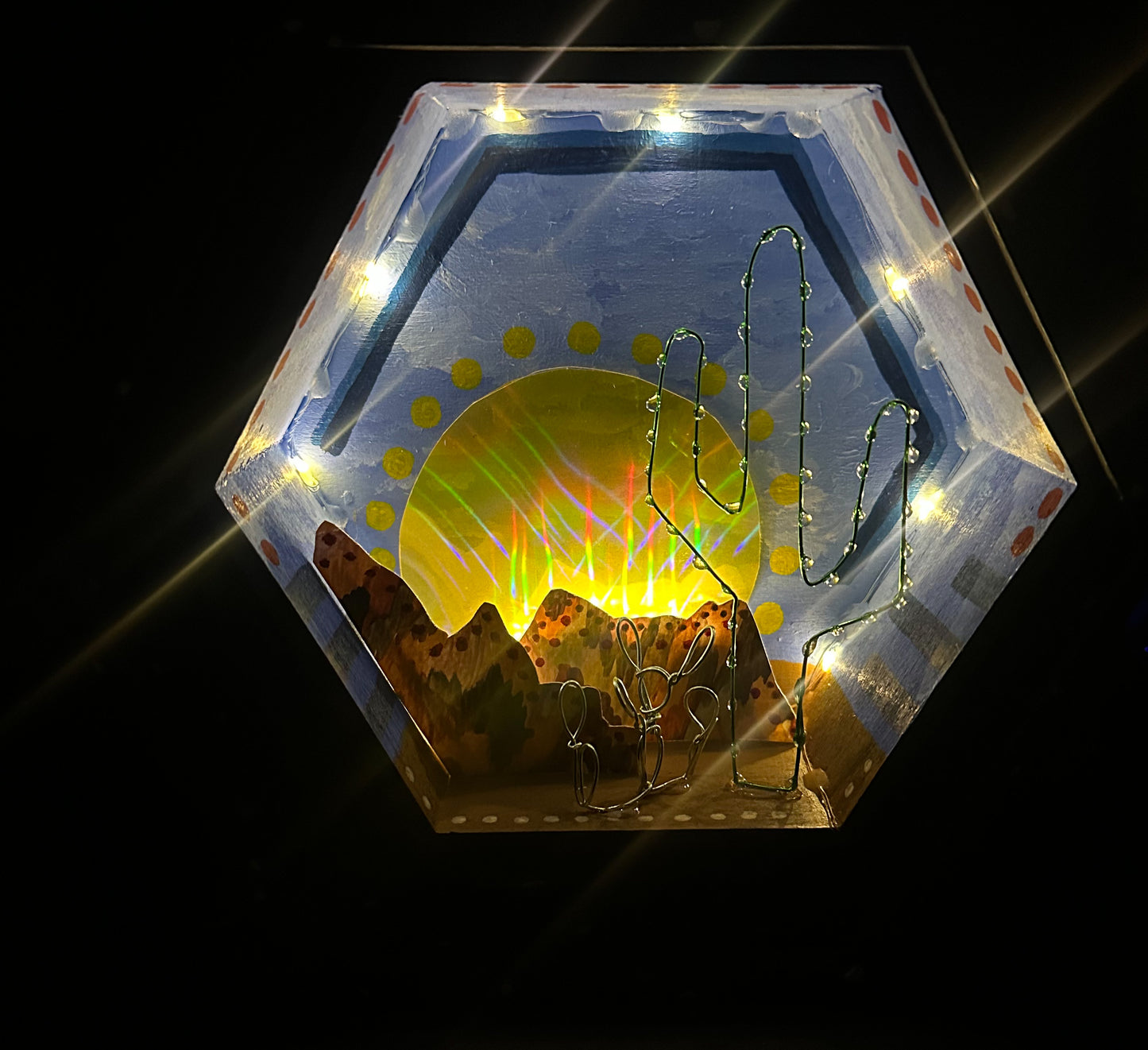 “Night and Day” Illuminated Shadowbox