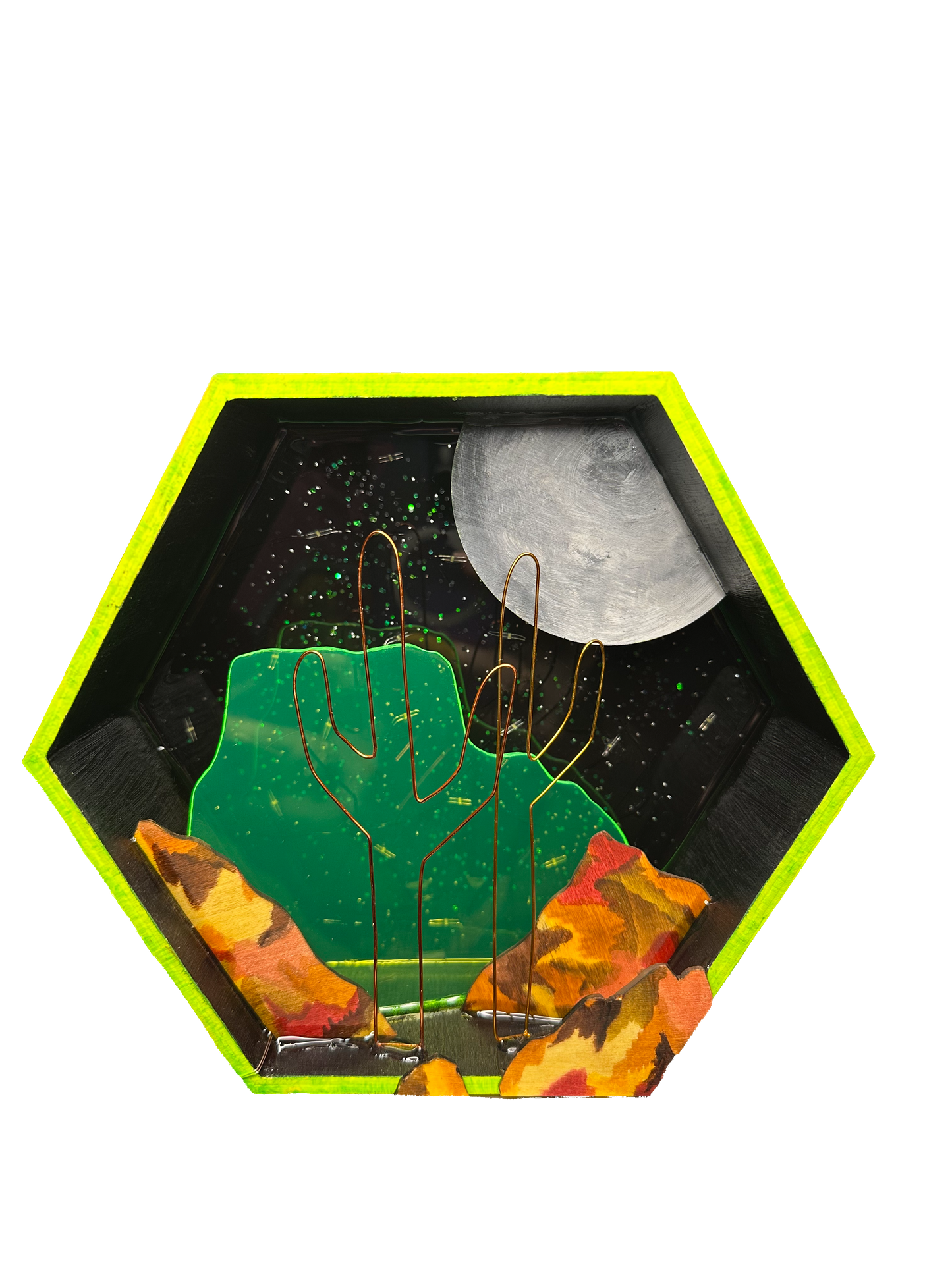 “Electric Copper” Illuminated Shadowbox