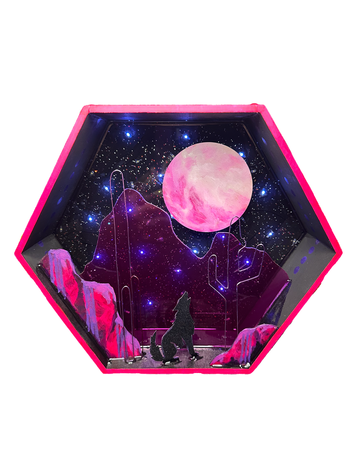 “Howl” Illuminated Shadowbox