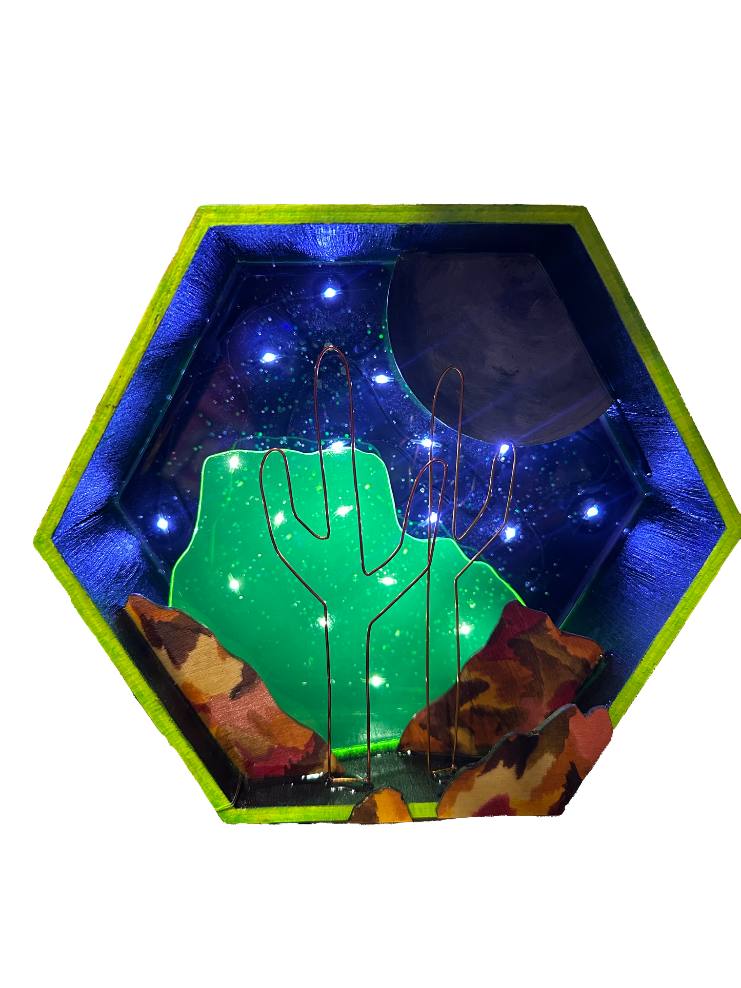 “Electric Copper” Illuminated Shadowbox