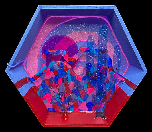 “Painted Desert” Illuminated Shadowbox