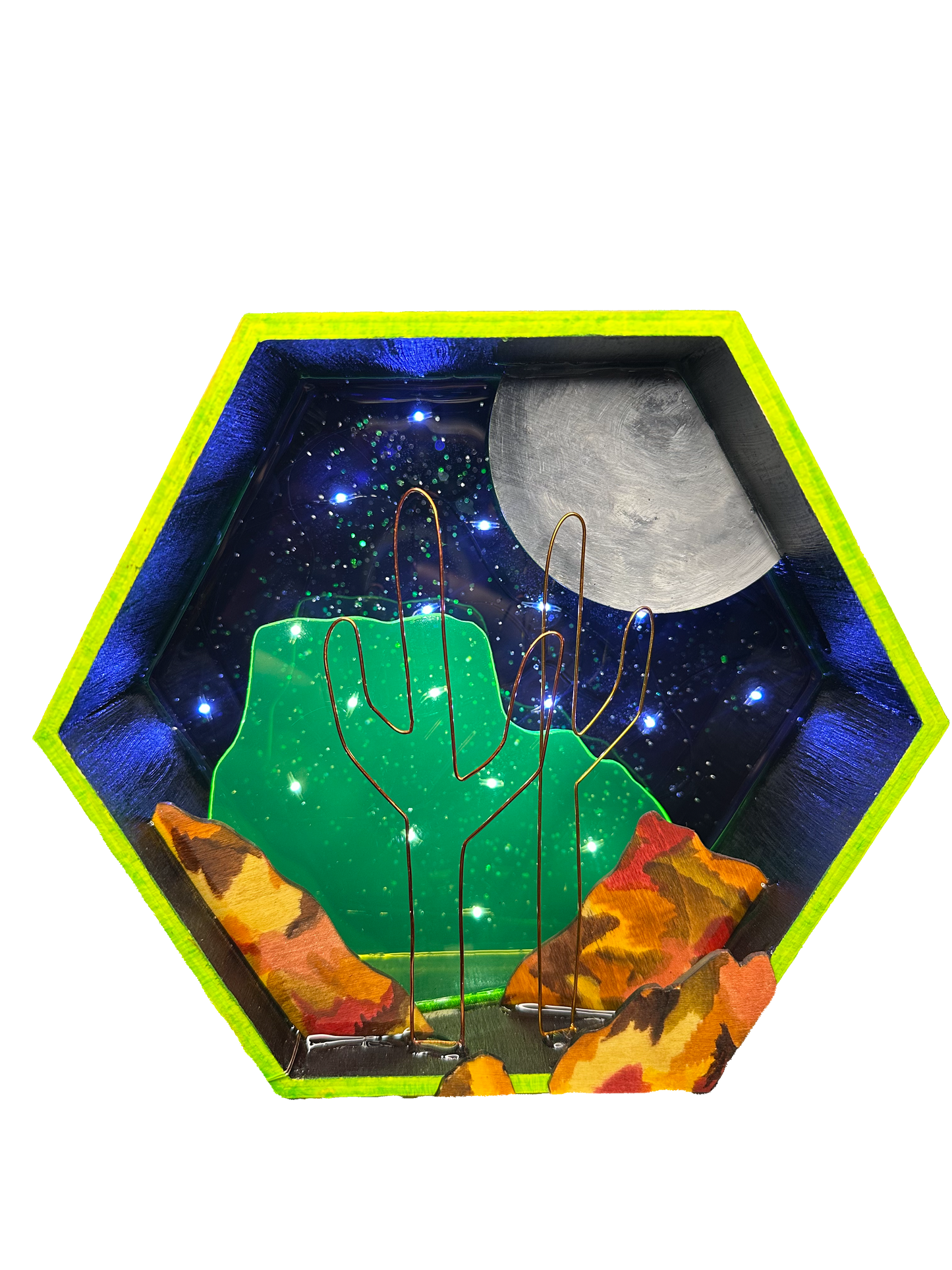 “Electric Copper” Illuminated Shadowbox