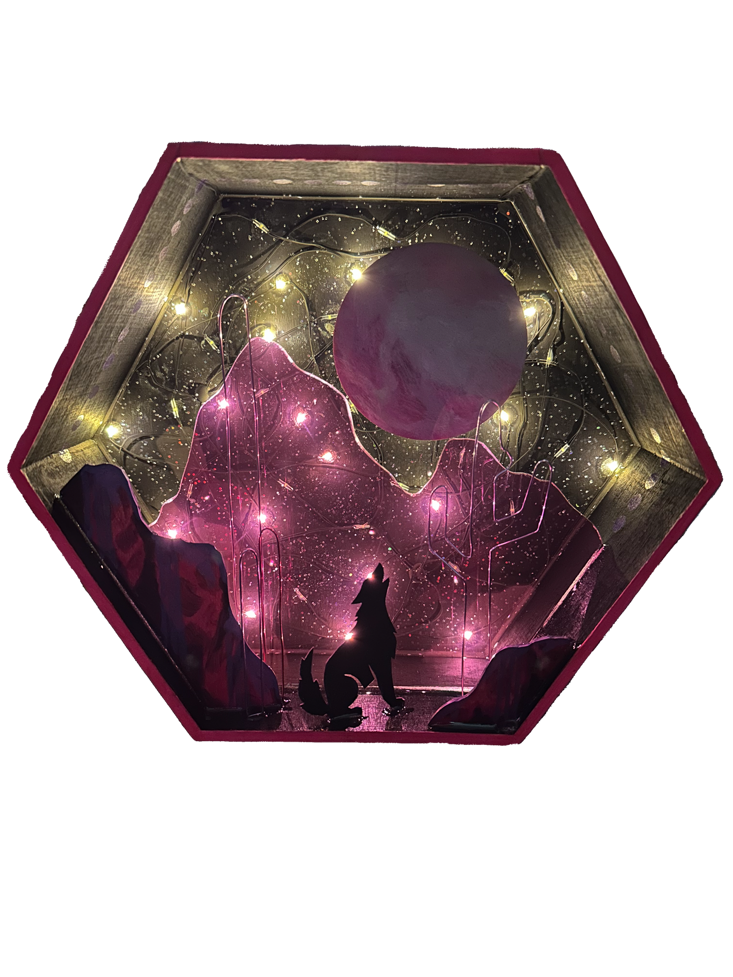 “Howl” Illuminated Shadowbox