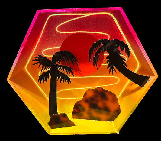 “Paradise” Illuminated Shadowbox