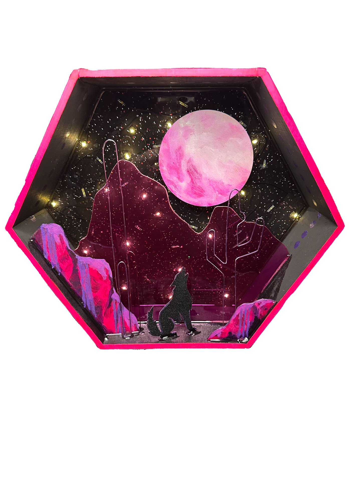 “Howl” Illuminated Shadowbox