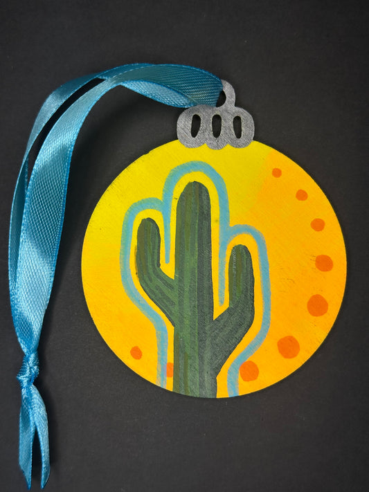 Blue Line Saguaro Ornament