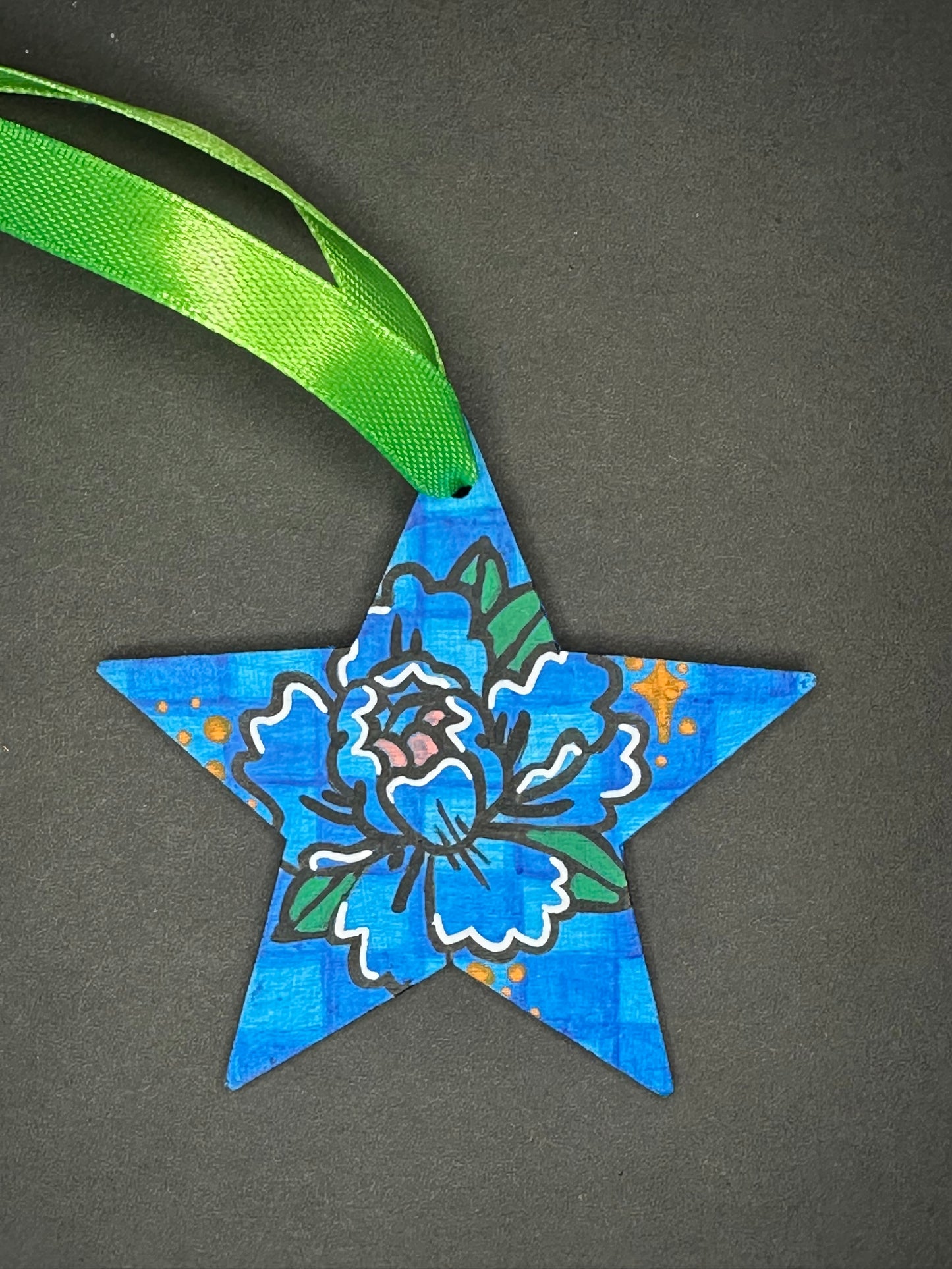 Peony Tattoo Star Ornament