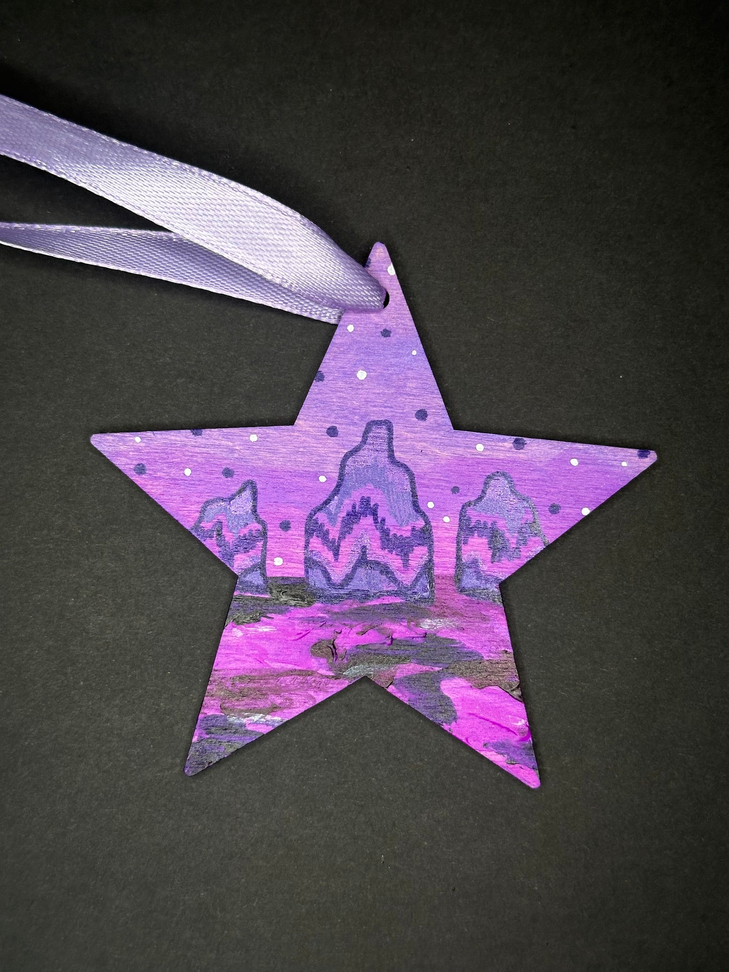 Purple Mountain Star Ornament