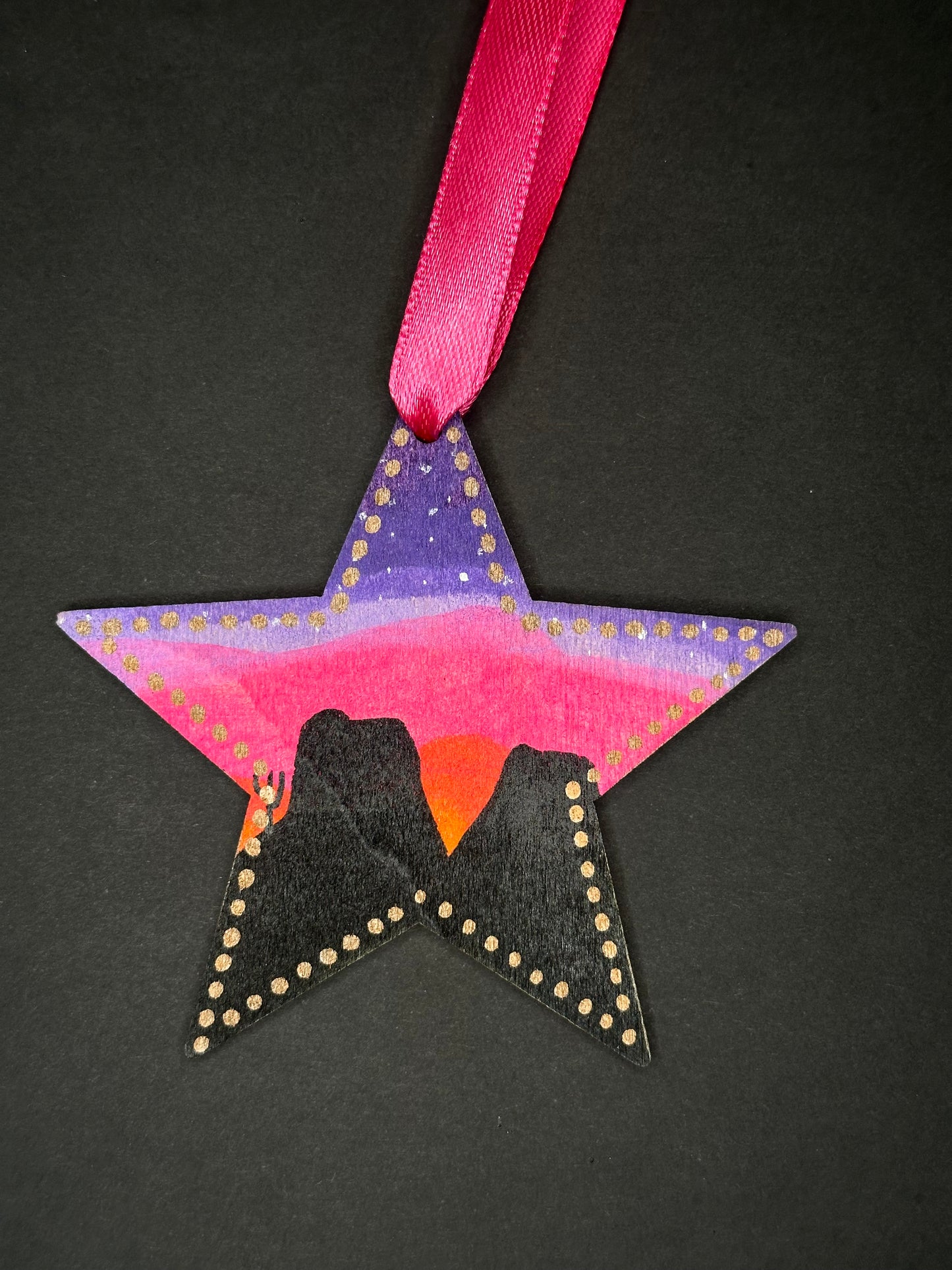 Purple Sunset Star Ornament
