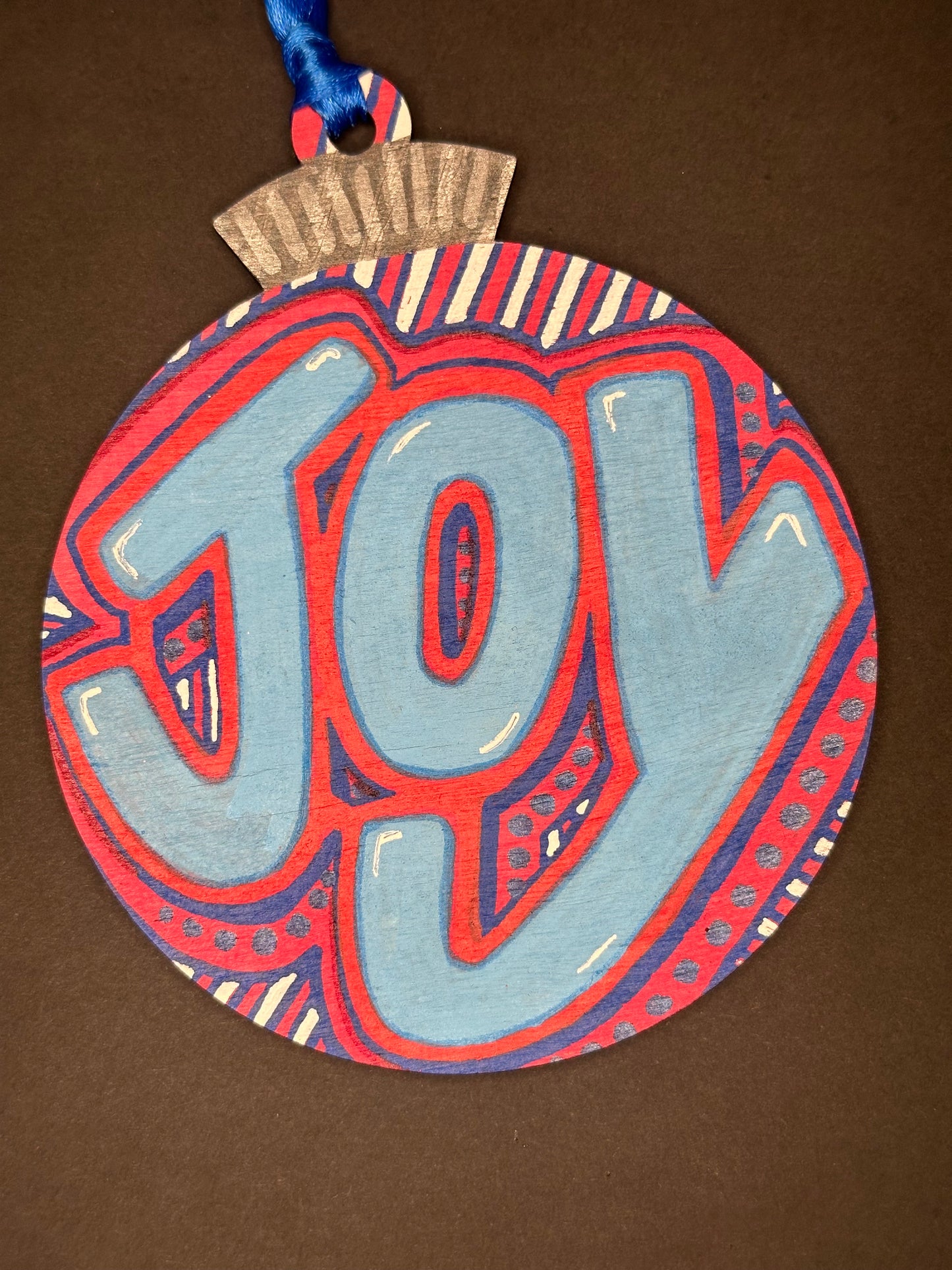 Joy Ornament Blue
