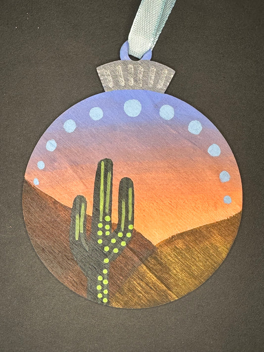 Sunset Spotted Saguaro Ornament